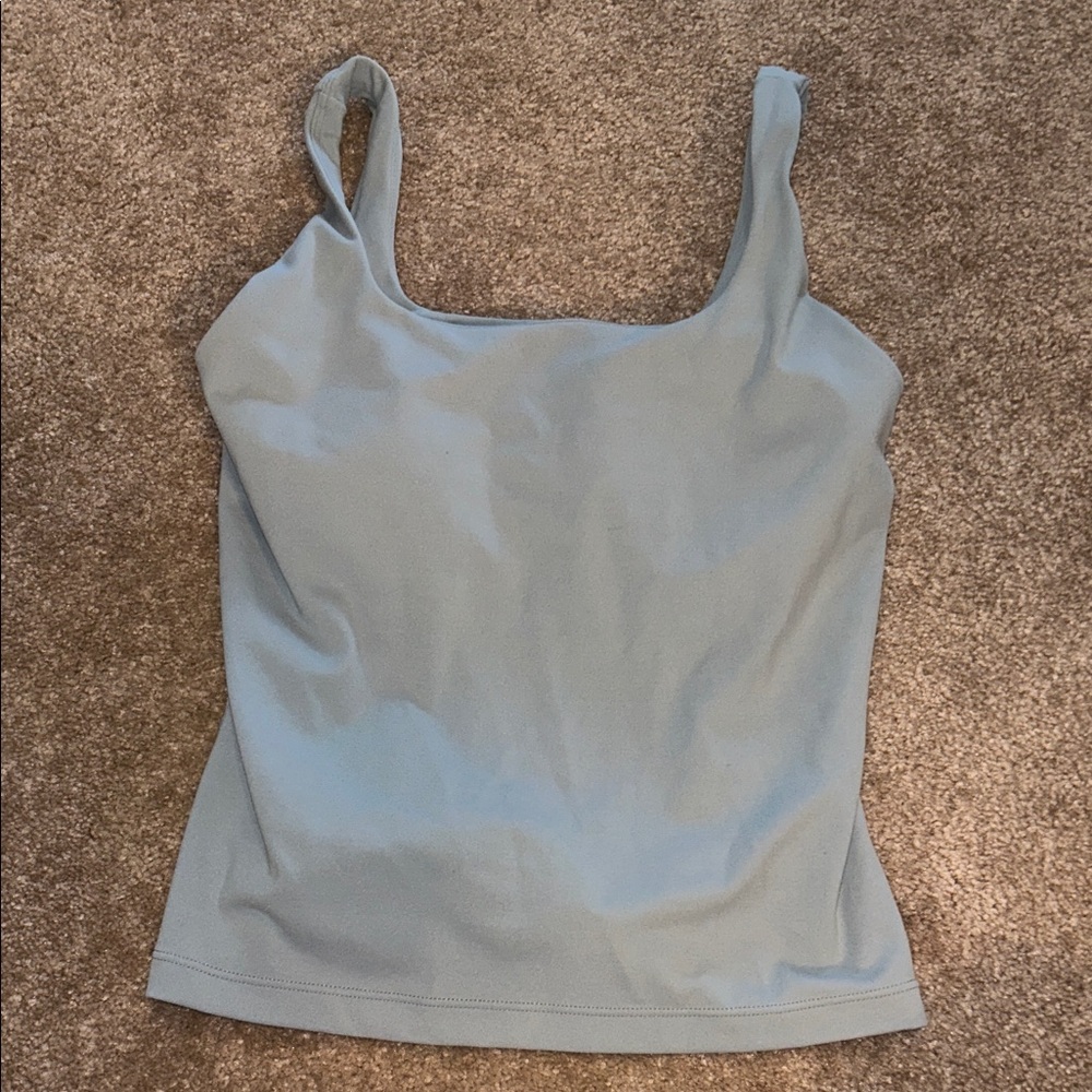 Women's Blue Athletic Tank Top w bra